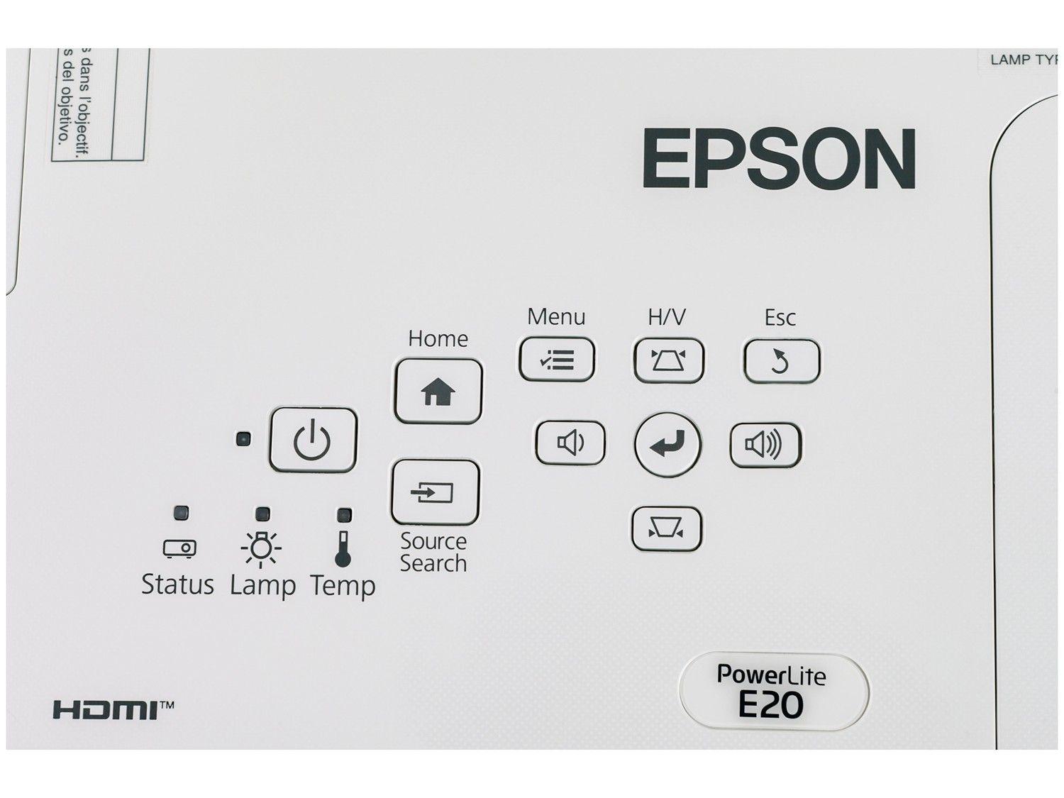 Projetor Epson PowerLite E20 XGA Portátil