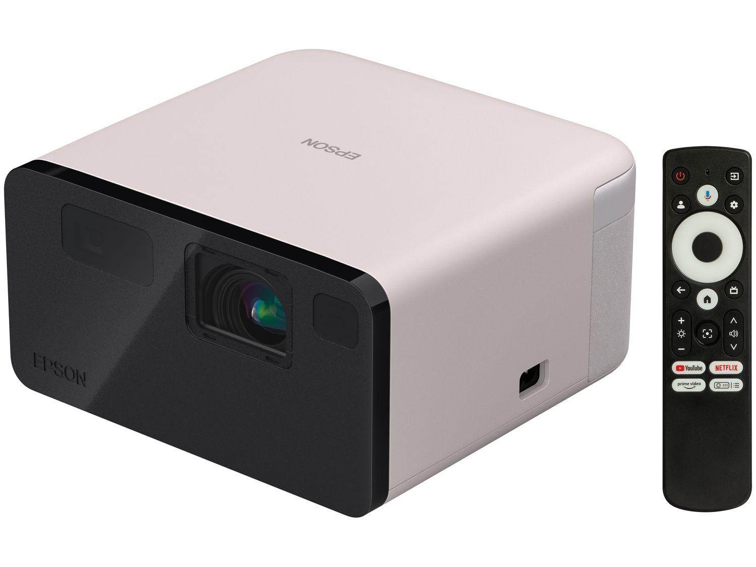 Projetor Laser Smart EpiqVision EF-21R Smart Streaming Resolução 1920x1080 Alto-falante integrado Wi-Fi e Bluetooth USB HDMI Rose Quartzo