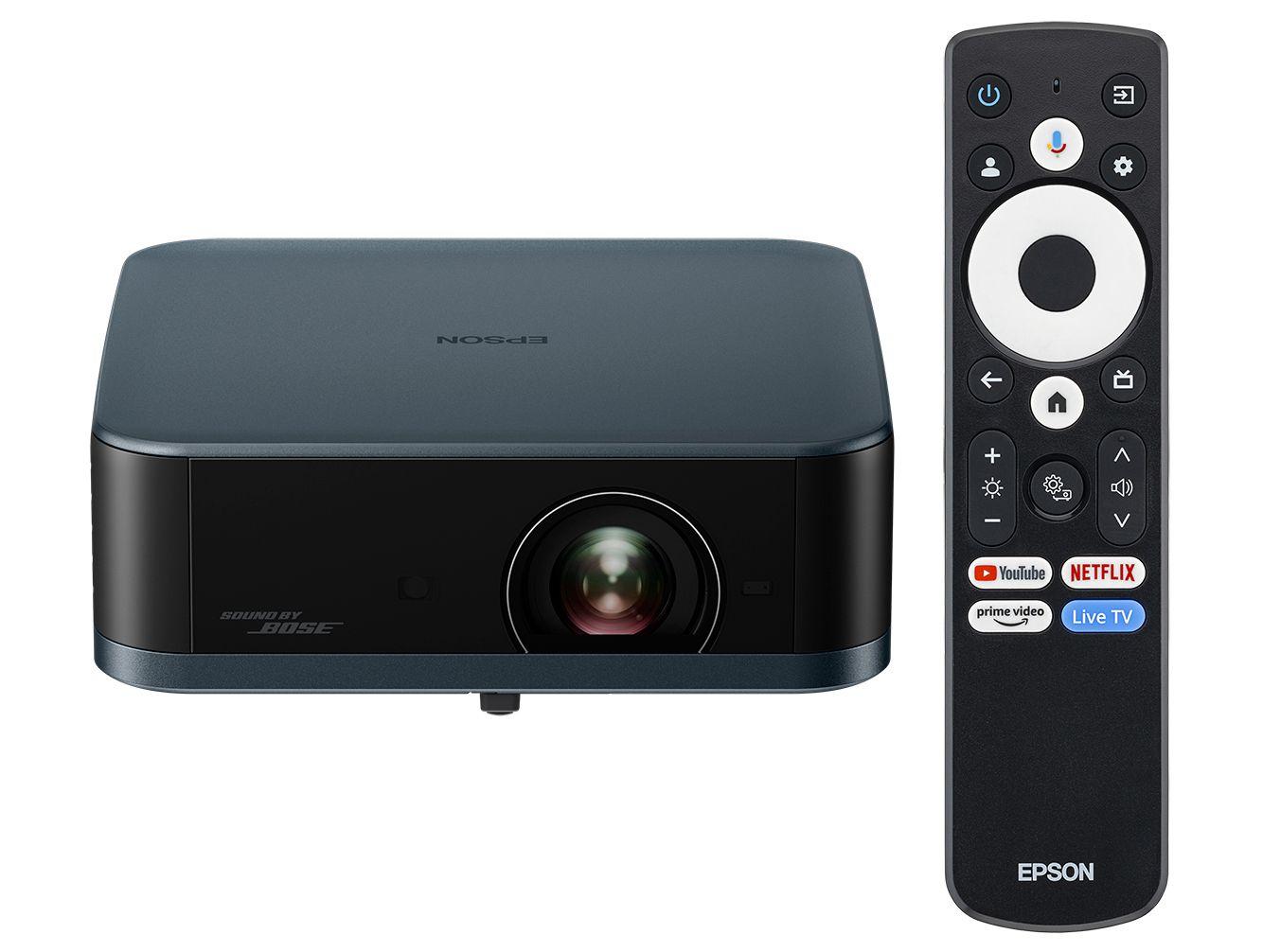 Projetor Portátil Smart Epson Lifestudio Pop Plus 4K PRO-UHD EF-62 Som Bose Google TV Wi-Fi Azul Marinho