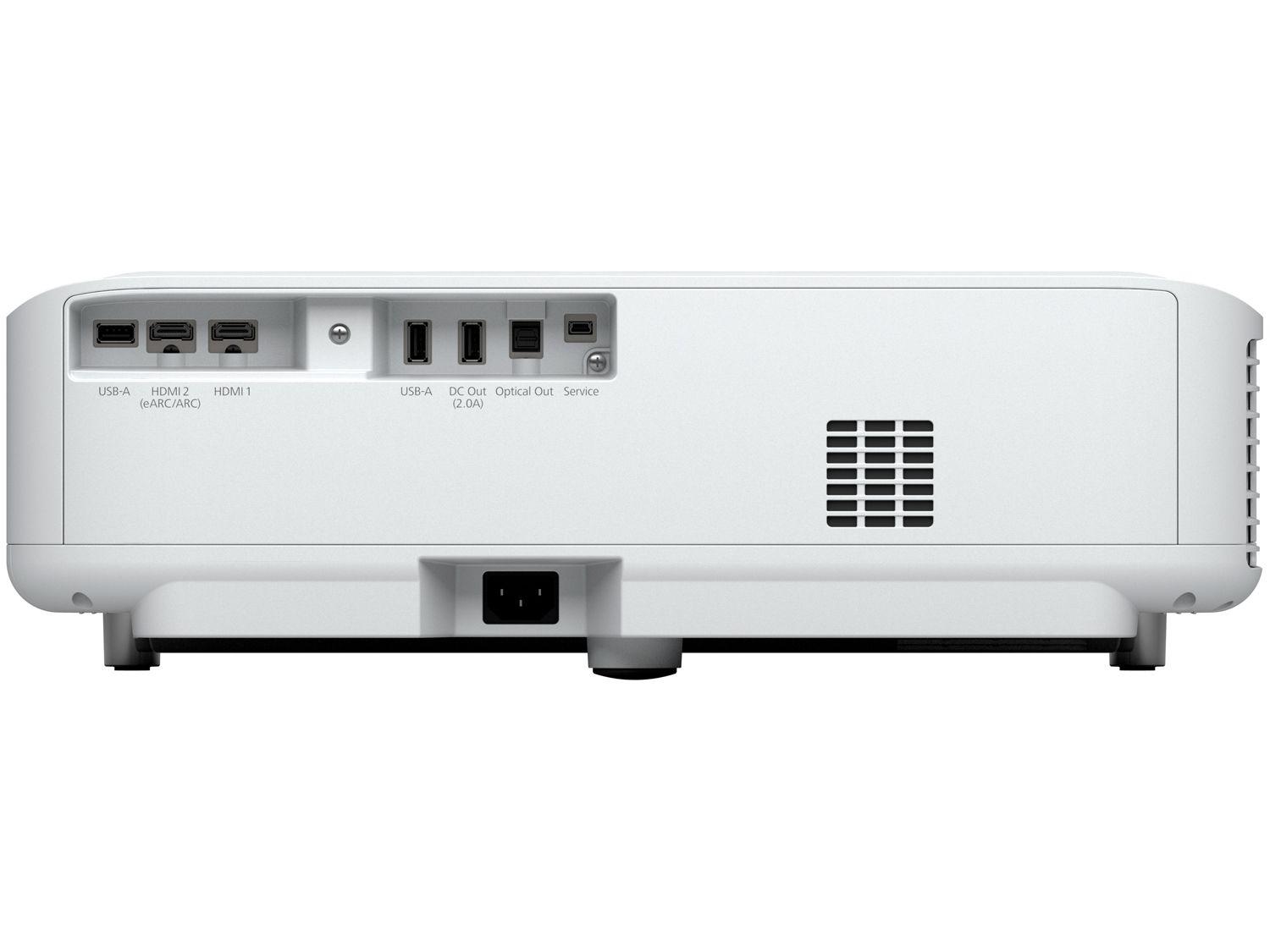 Projetor Smart Laser Epson EpiqVision Ultra LS650 4K 3600 Lumens 3LCD Wi-Fi e Bluetooth USB HDMI Branco