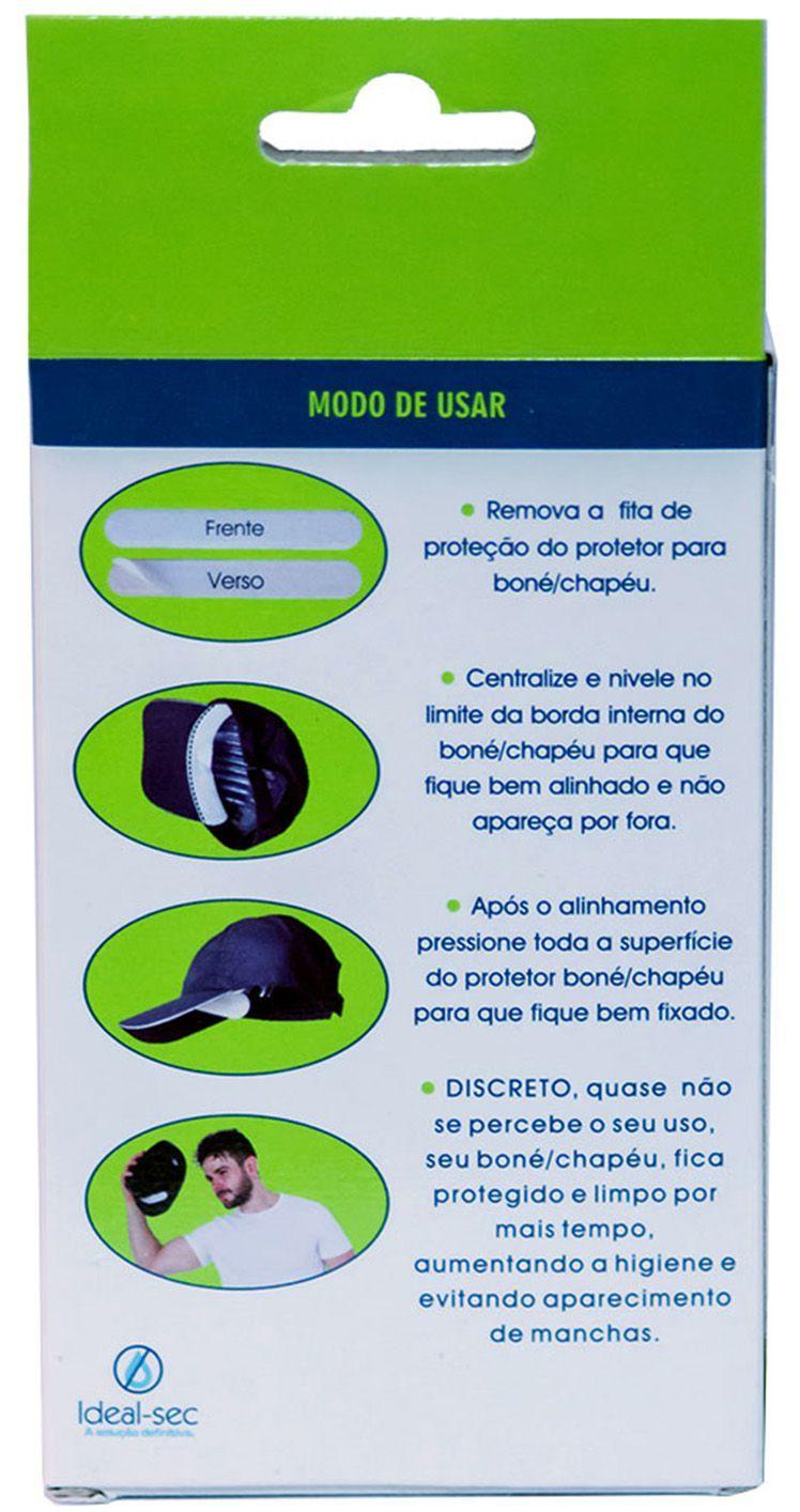Imagem de Protetor de Suor Boné Aba Curva Reta Fitão Liso Telinha Masculino Feminino Unissex Kit 3cxs