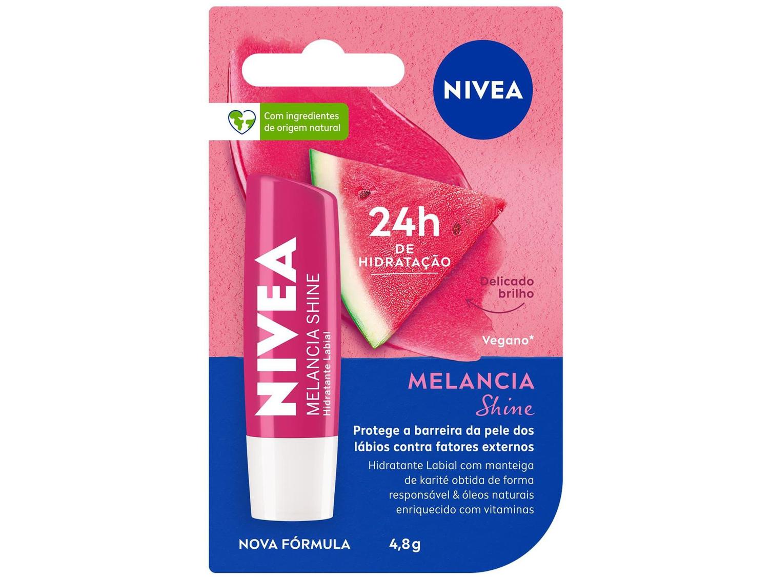 Protetor Labial Hidratante Nivea Melancia Shine 4,8g