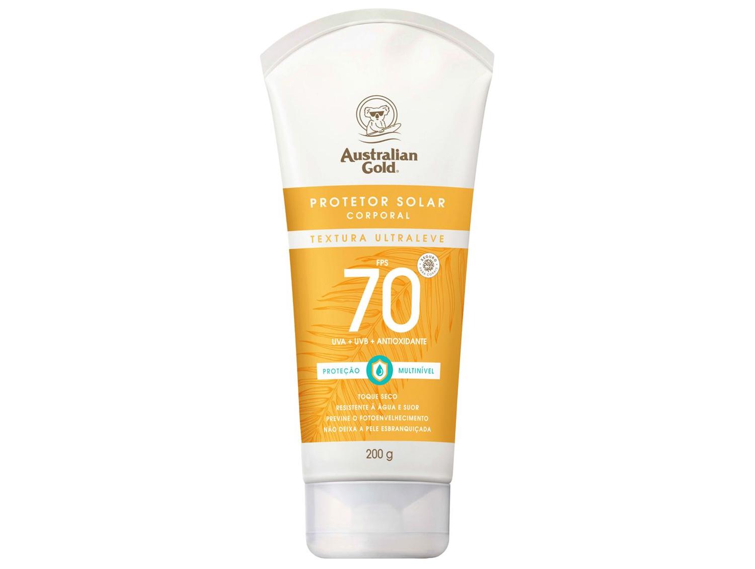 Protetor Solar Corporal Australian Gold 50424 Fluido FPS 70 200g