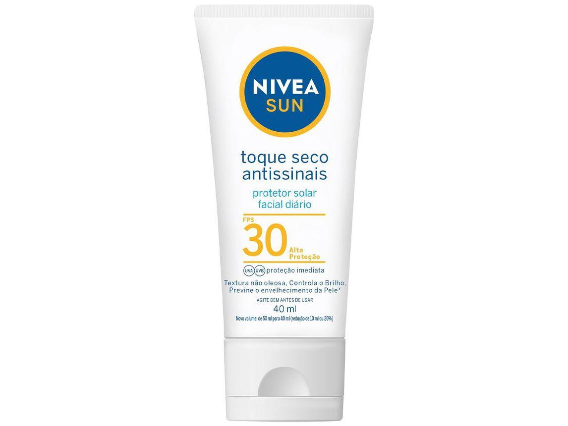 Protetor Solar Facial Nivea Sun FPS 30 Toque Seco Antissinais 40ml