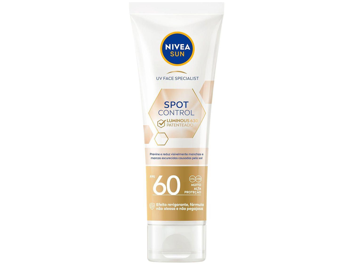 Protetor Solar Facial Nivea Sun FPS 60 Spot Control Luminous 630 40ml