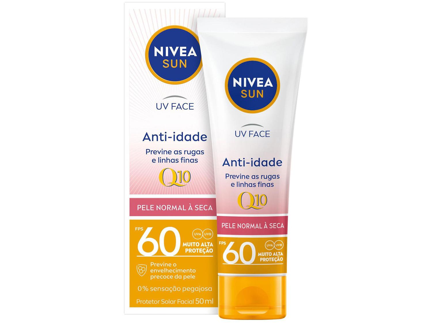 Protetor Solar UV Face Nivea Sun Q10 Anti-Idade FPS 60 50ml