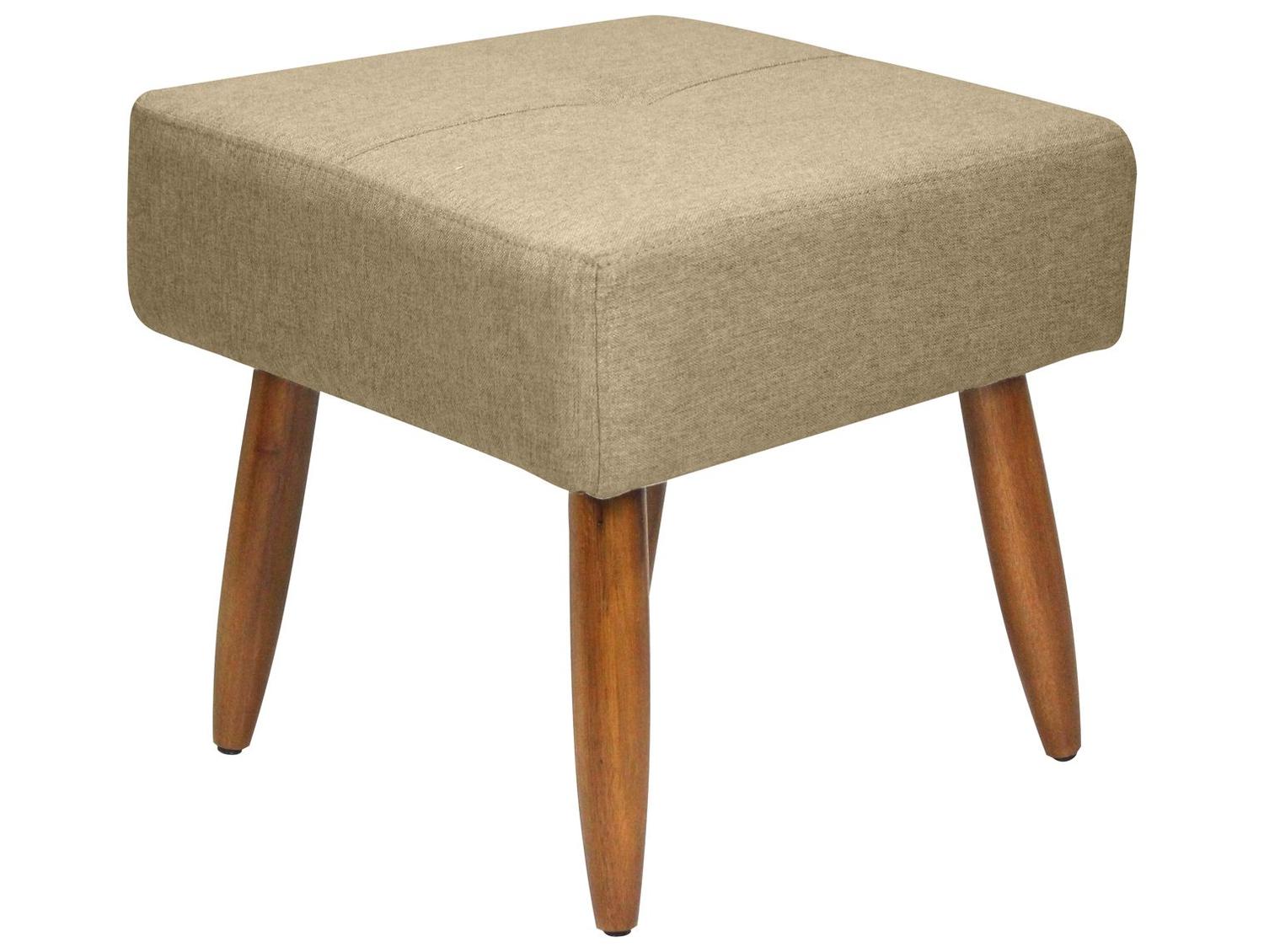 Puff Decorativo Quadrado Bege Pequim Matrix