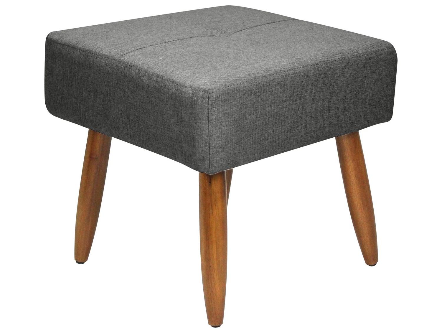 Puff Decorativo Quadrado Chumbo Pequim Matrix