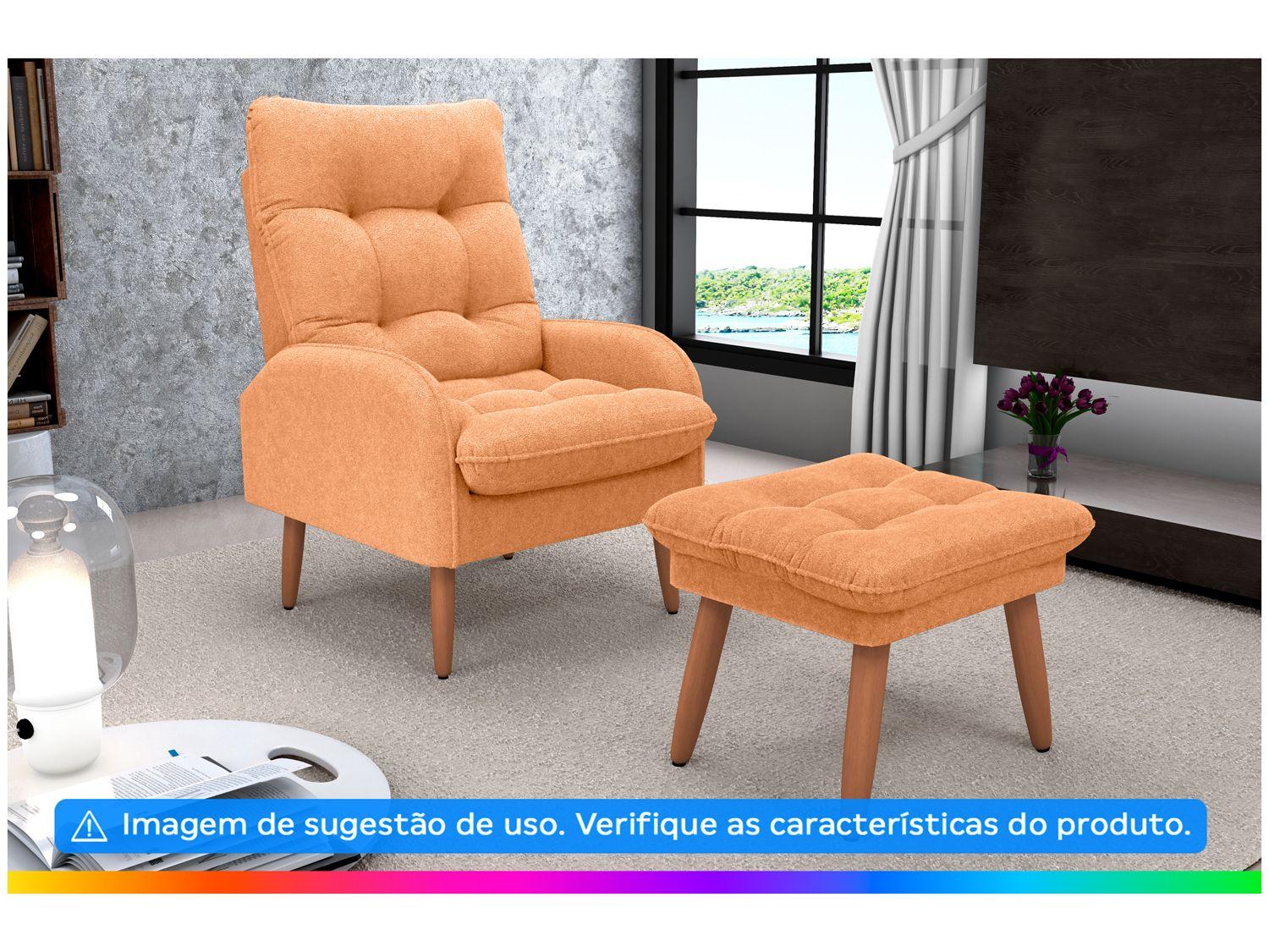 Puff Retangular Mostarda Nantes Matrix