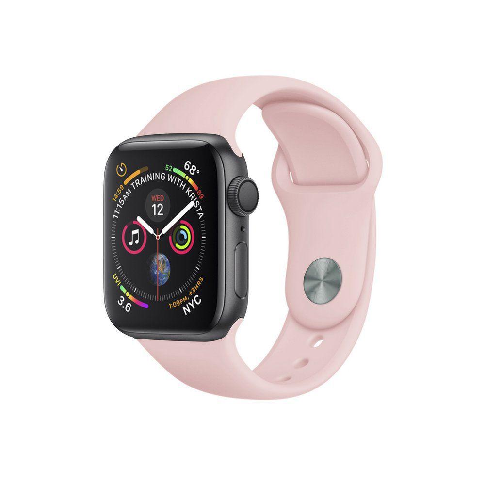 Pulseira Para Apple Watch 38mm 40mm Ultra Fit Rosa Claro Gshield Gorila Shield Pulseira para Smartwatch Magazine Luiza