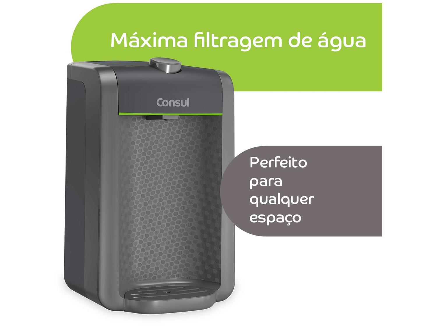 Purificador de Água Consul CPC31AF Compacto com Filtragem Classe A Cinza