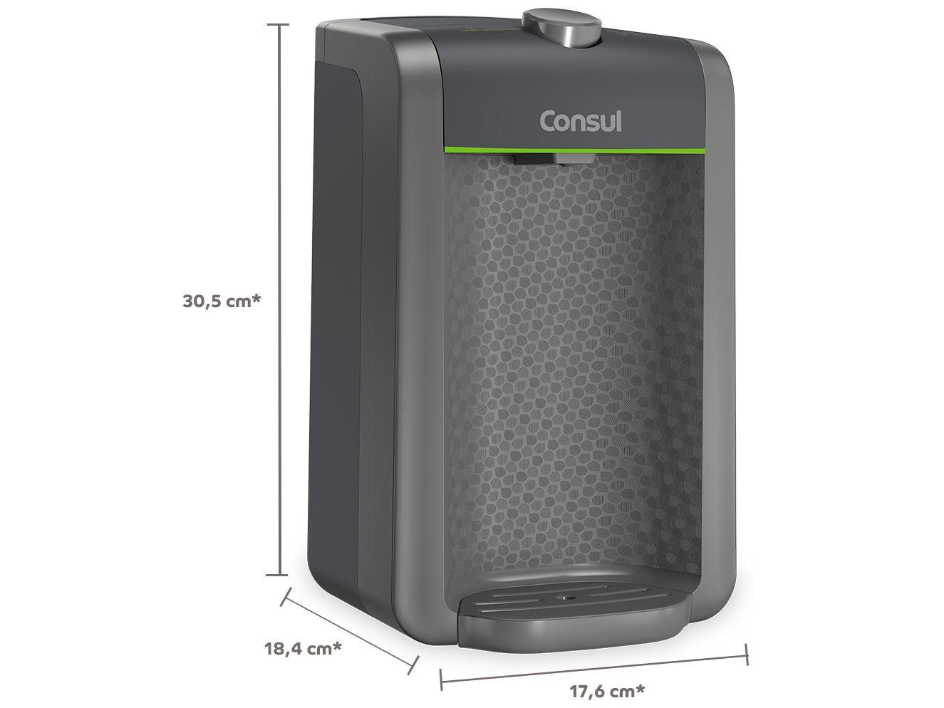 Purificador de Água Consul CPC31AF Compacto com Filtragem Classe A Cinza