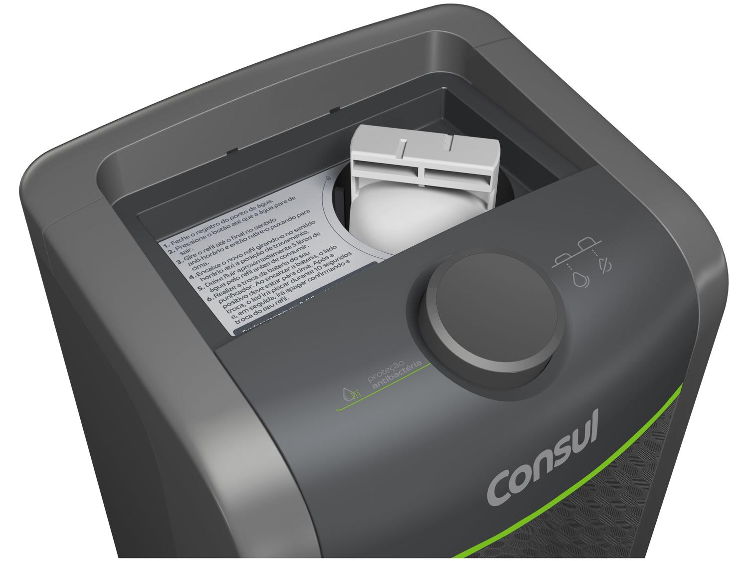 Purificador de Água Consul CPC31AF Compacto com Filtragem Classe A Cinza