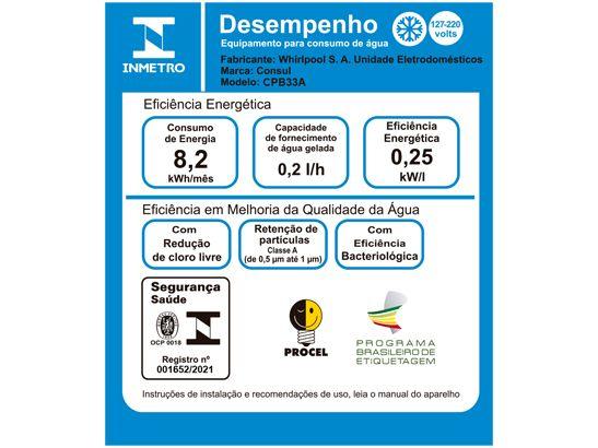 Purificador de Água Consul de Mesa e Parede CPB33A