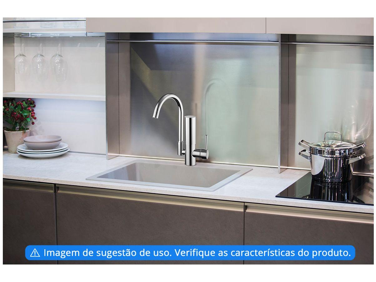 Purificador de Água Lorenzetti de Mesa Cromado - Monocomando Acqua Class 2243 C24 Água Natural