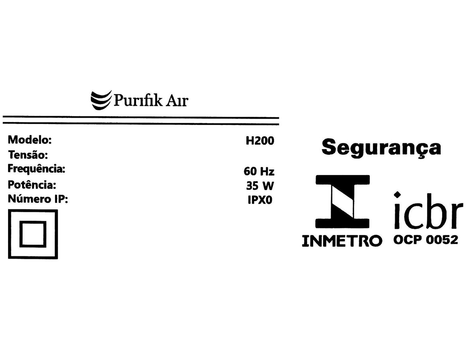 Purificador de Ar Esterilizador Portátil Purifik