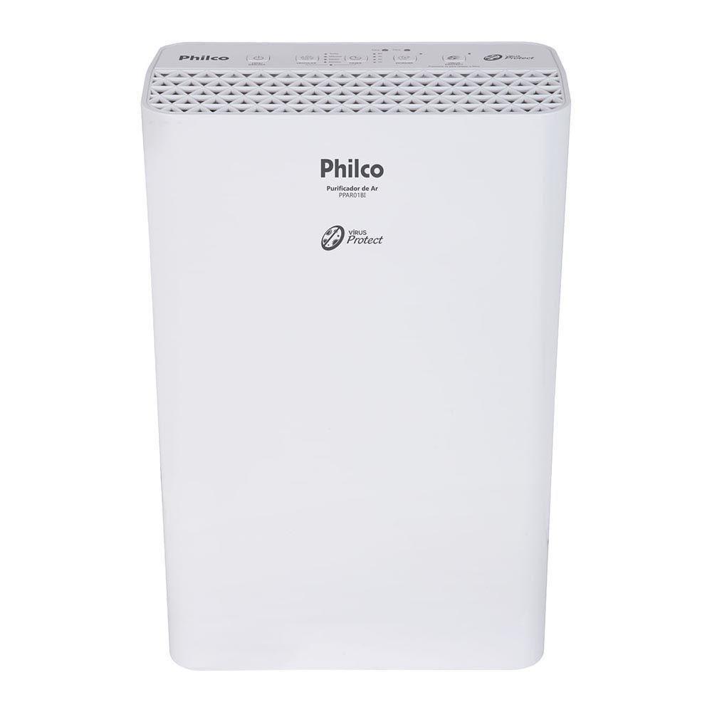 O purificador Philco Vírus Protect, mostrando seus múltiplos botões de controle no topo