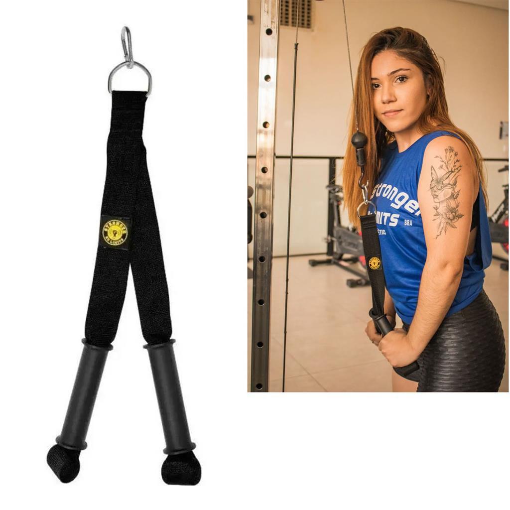Puxador de Triceps com Manopla + Puxador Cross Over Pulley Academia