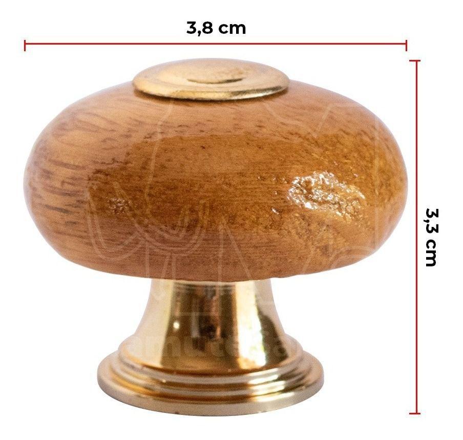 Puxador P/ Gaveta Porta Guarda Roupa Madeira Cerejeira - 6pç - Mamute ...