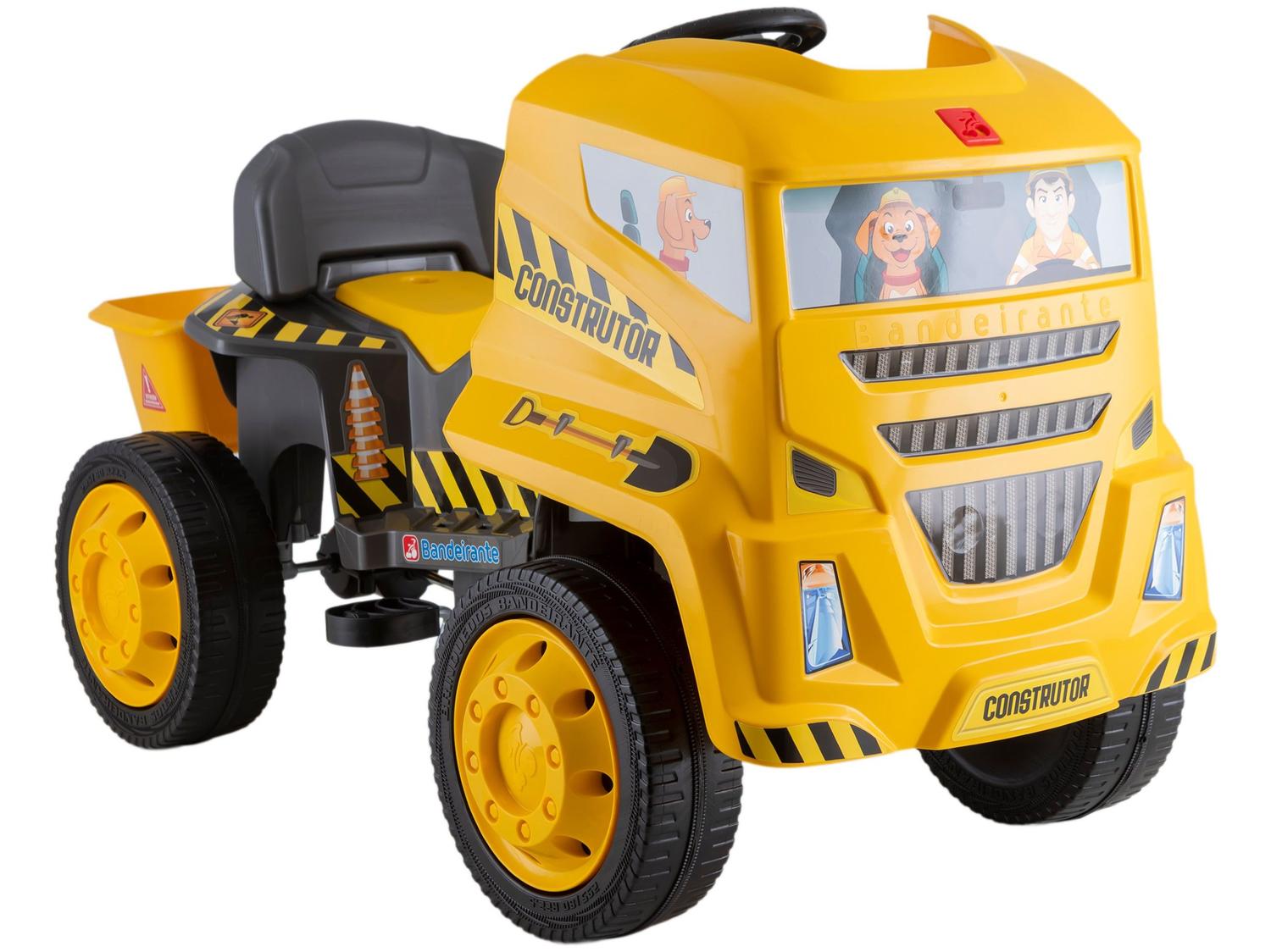 Quadriciclo Infantil a Pedal Amarelo Caminhão