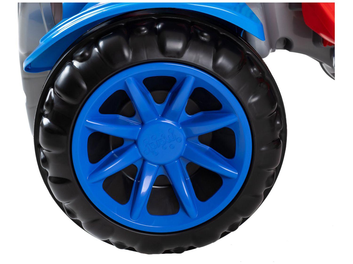 Quadriciclo Infantil a Pedal Vermelho e Azul