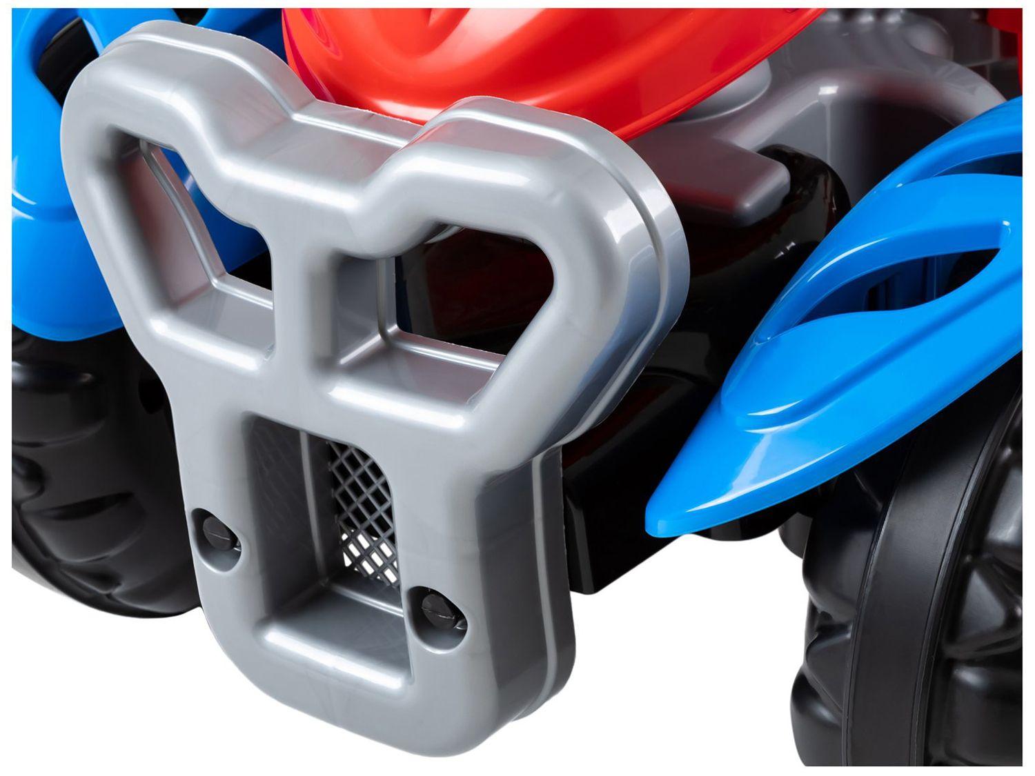 Quadriciclo Infantil a Pedal Vermelho e Azul