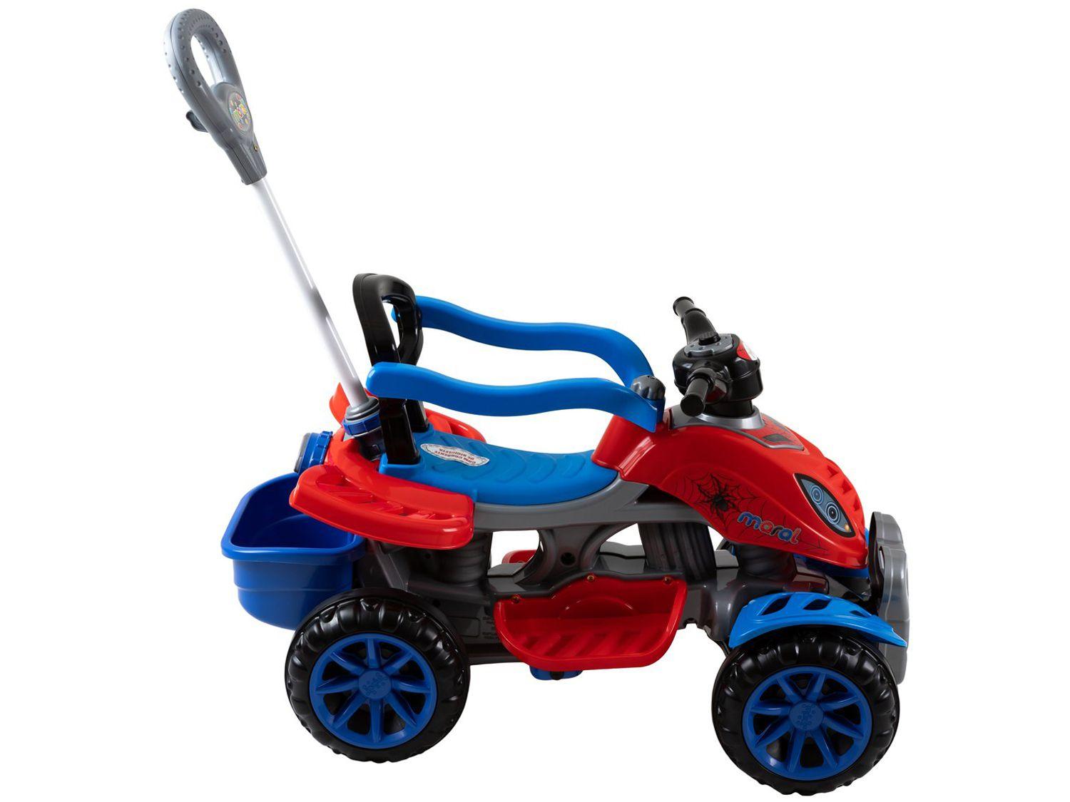 Quadriciclo Infantil a Pedal Vermelho e Azul