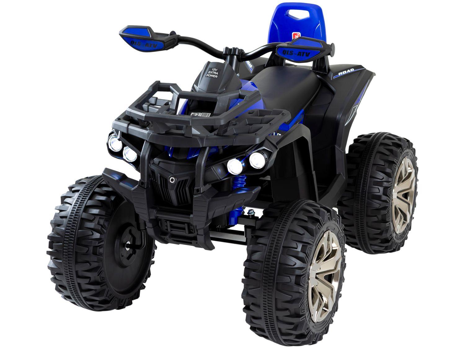 Quadriciclo Infantil Elétrico Preto e Azul