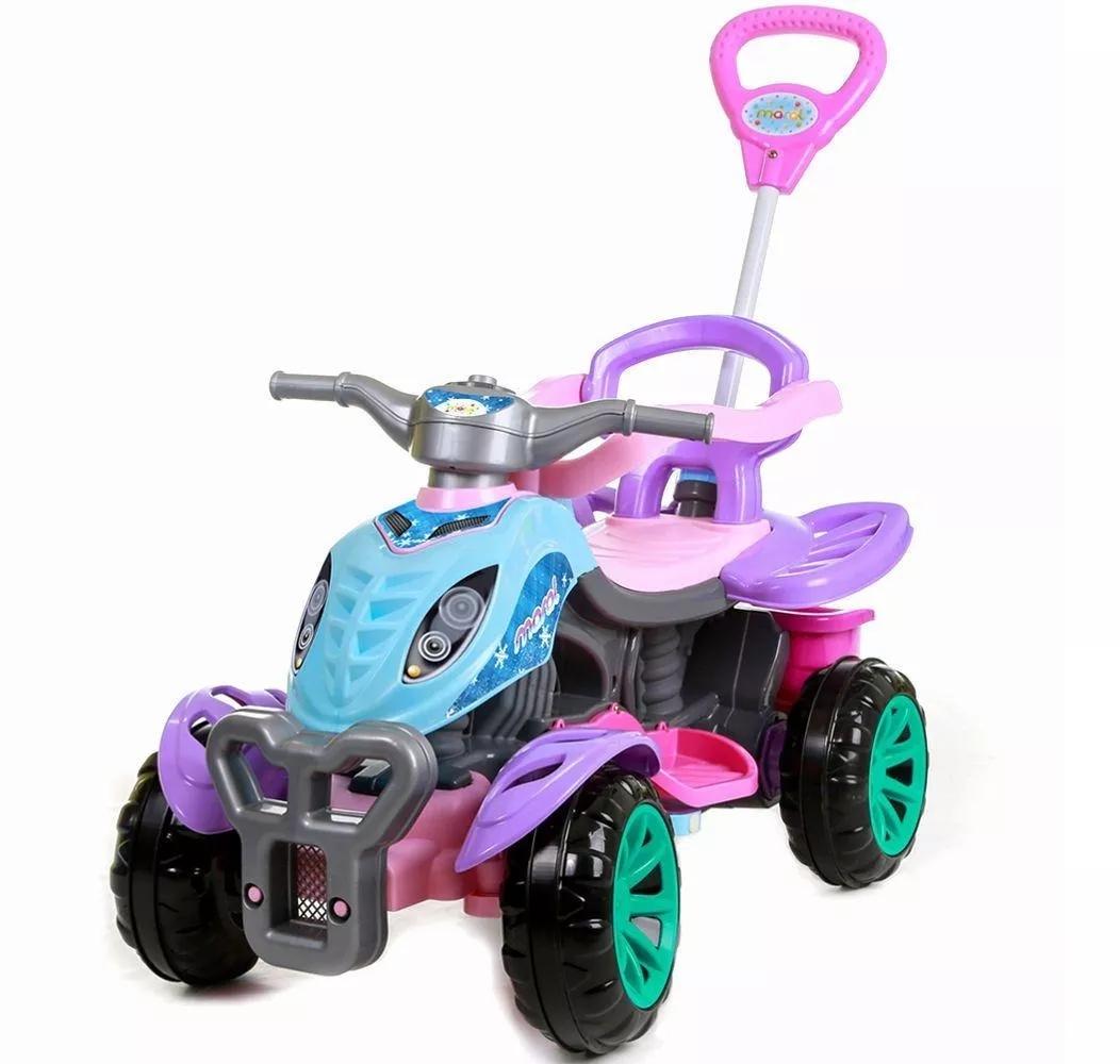 Quadriciclo Infantil Passeio E Pedal Menina Empurrador Maral