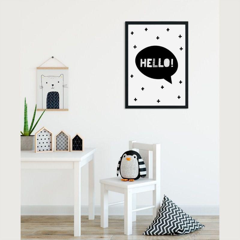Quadro Com Moldura Balaozinho Pensamento Hello Conspecto Quadro Decorativo Magazine Luiza