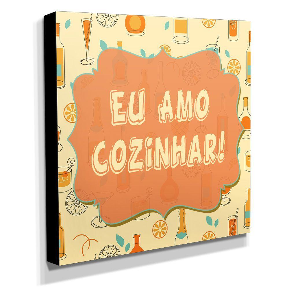 Quadro Cozinha Vintage Frase Eu Amo Cozinhar Canvas 30x30cm Coz217 Lubrano Decor Quadro Decorativo Magazine Luiza