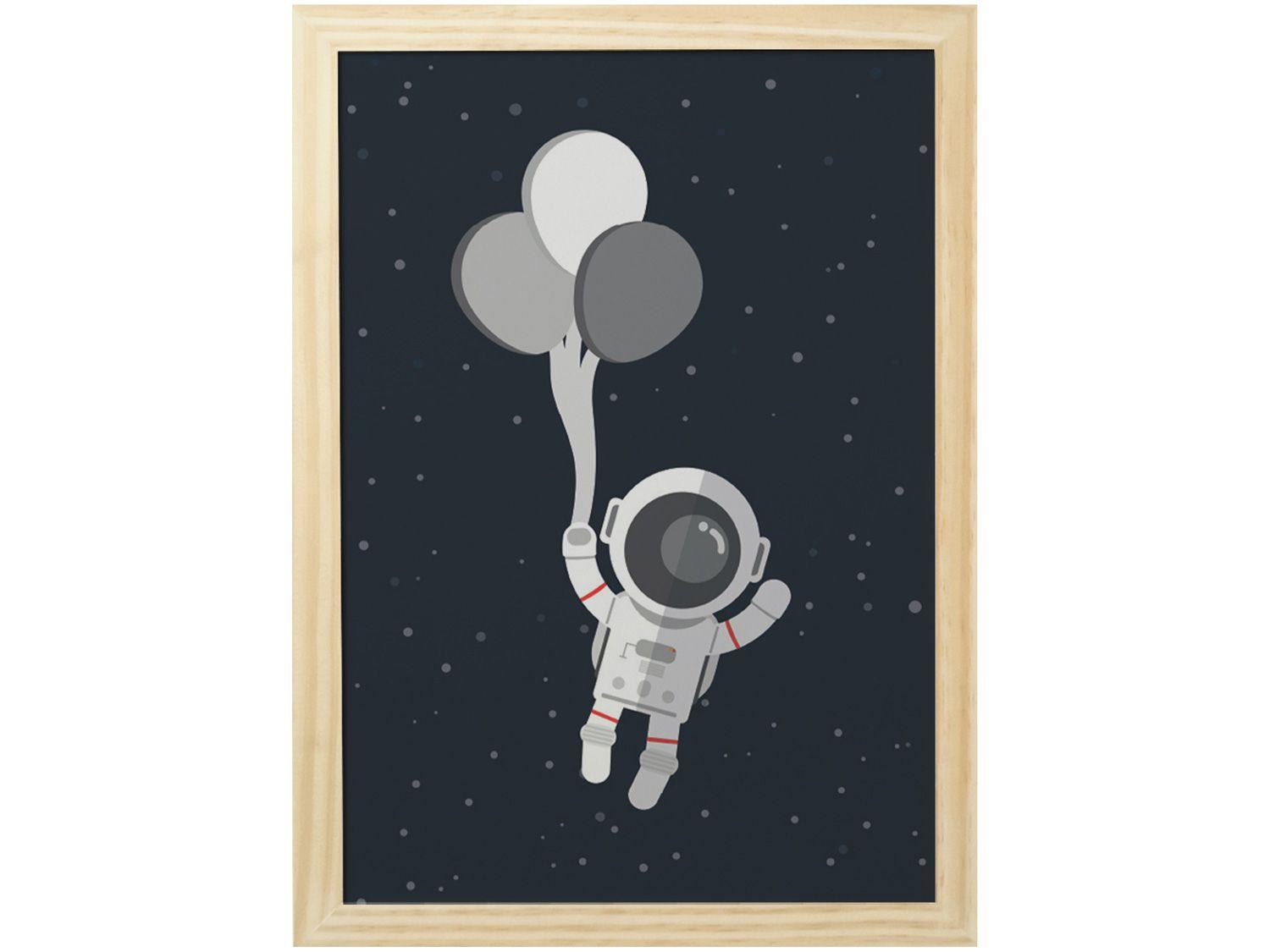 Quadro Decorativo Astronauta 24,5x34,5cm