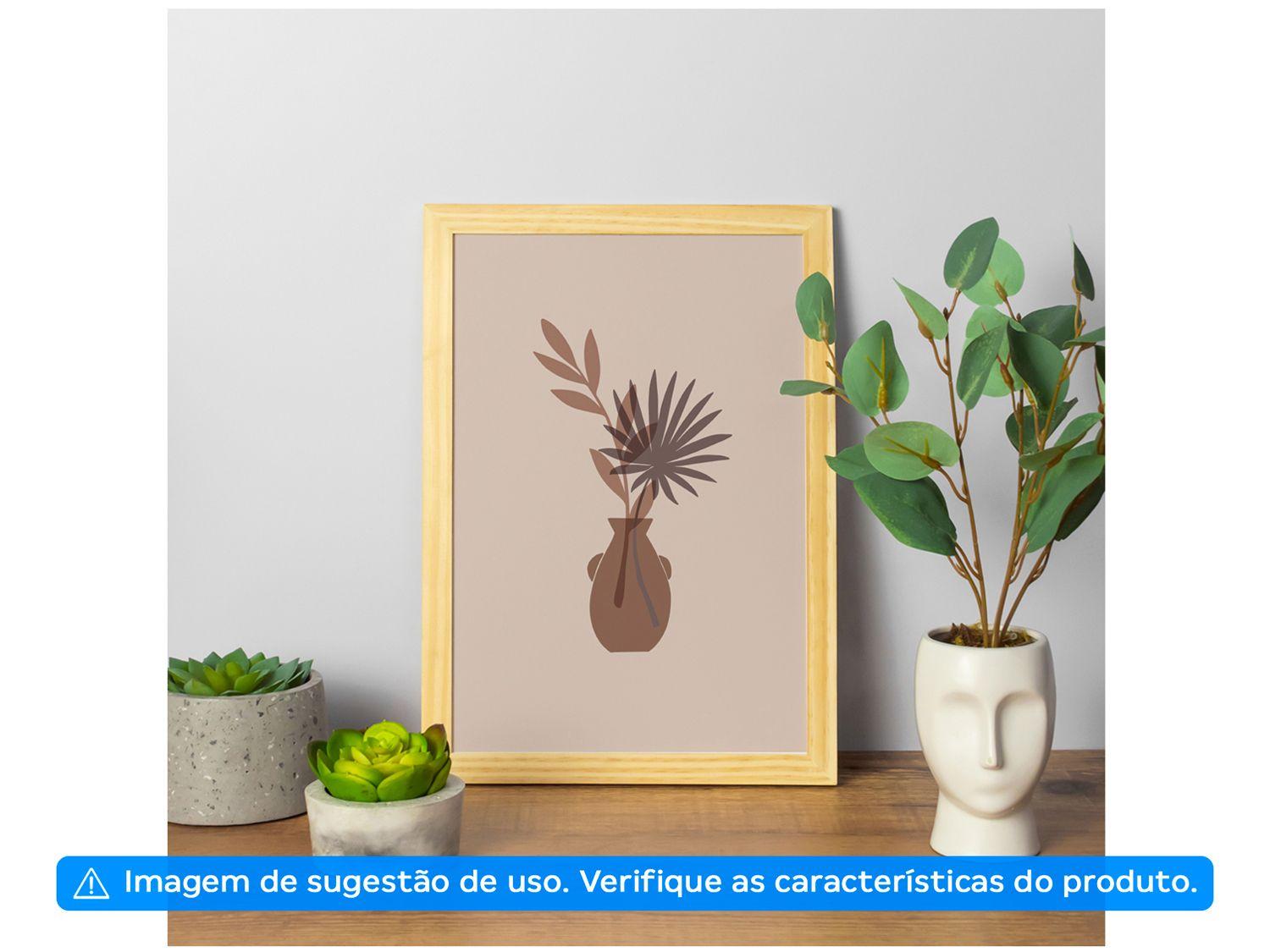 Quadro Decorativo Mid Century Vaso de Planta