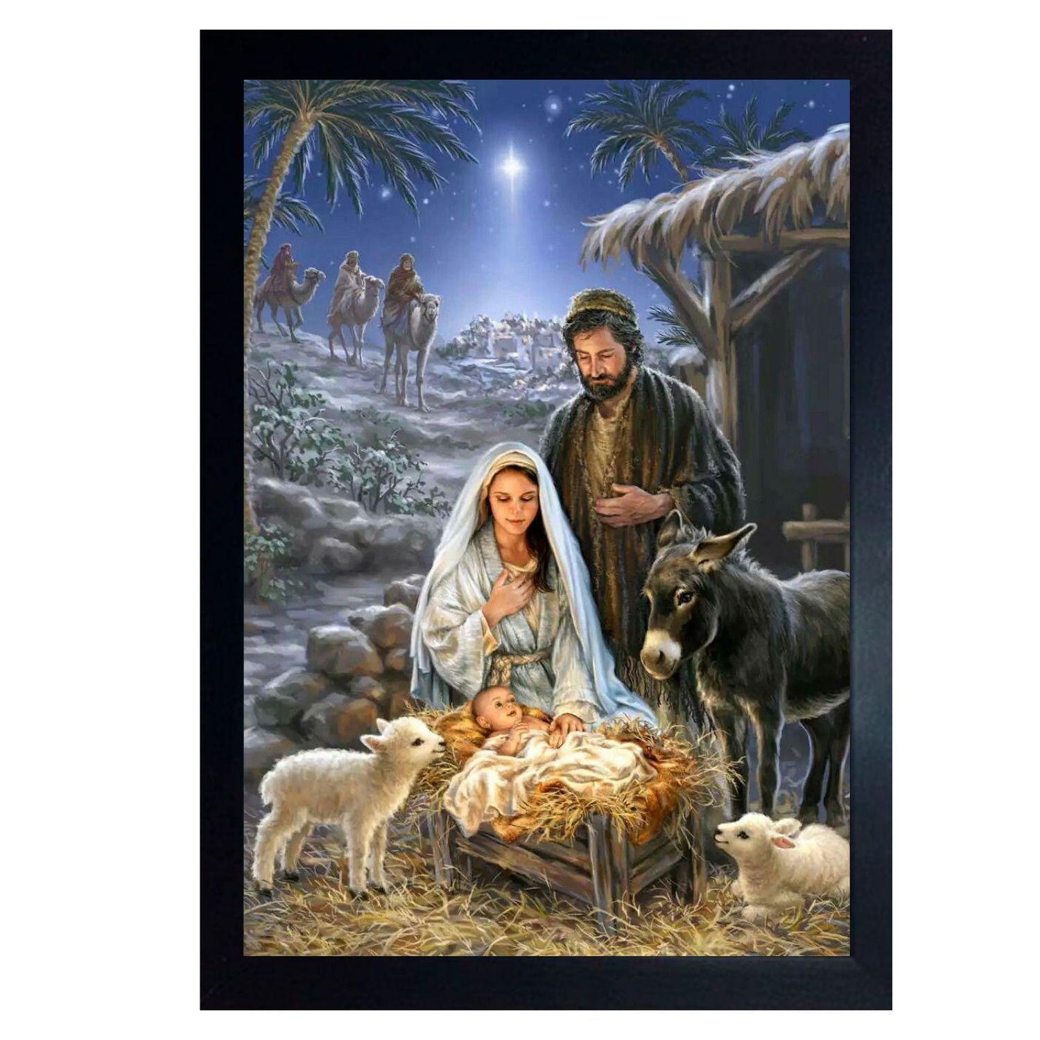 Quadro Decorativo Natal Nascimento de Jesus 30x21cm com Moldura e Vidro - Artesanal - Quadro Decorativo - Magazine Luiza Quadro Decorativo Natal Nascimento de Jesus 30x21cm com Moldura e Vidro - Artesanal - Quadro Decorativo - Magazine Luiza