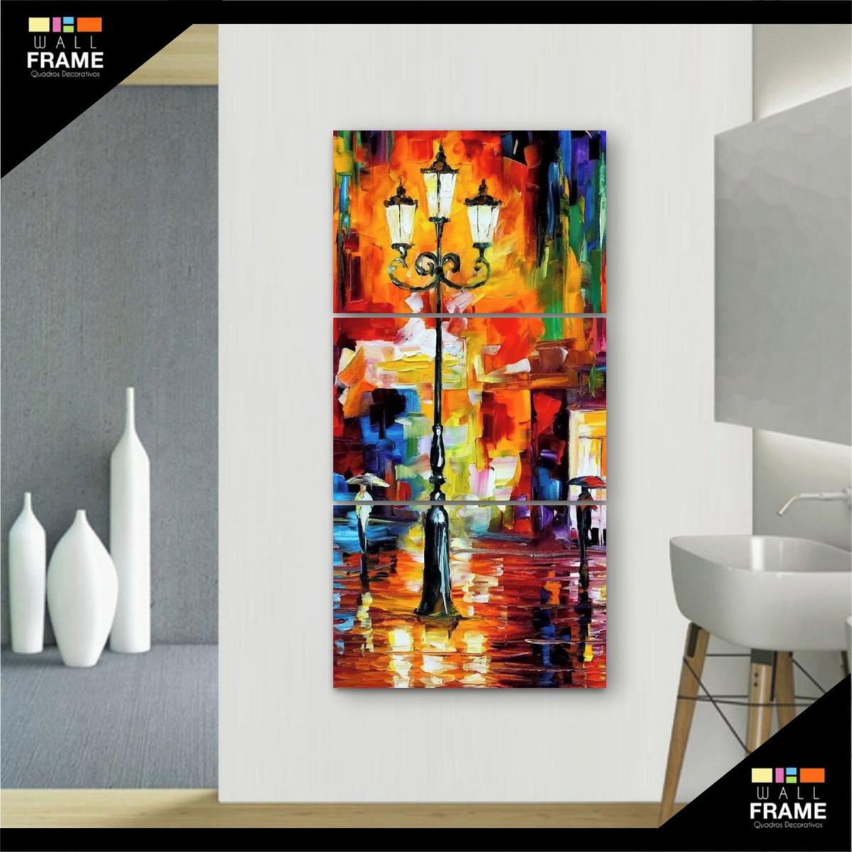 Quadro Decorativo Pintura Colorida para Hall de Entrada - Wall Frame -  Quadro Decorativo - Magazine Luiza