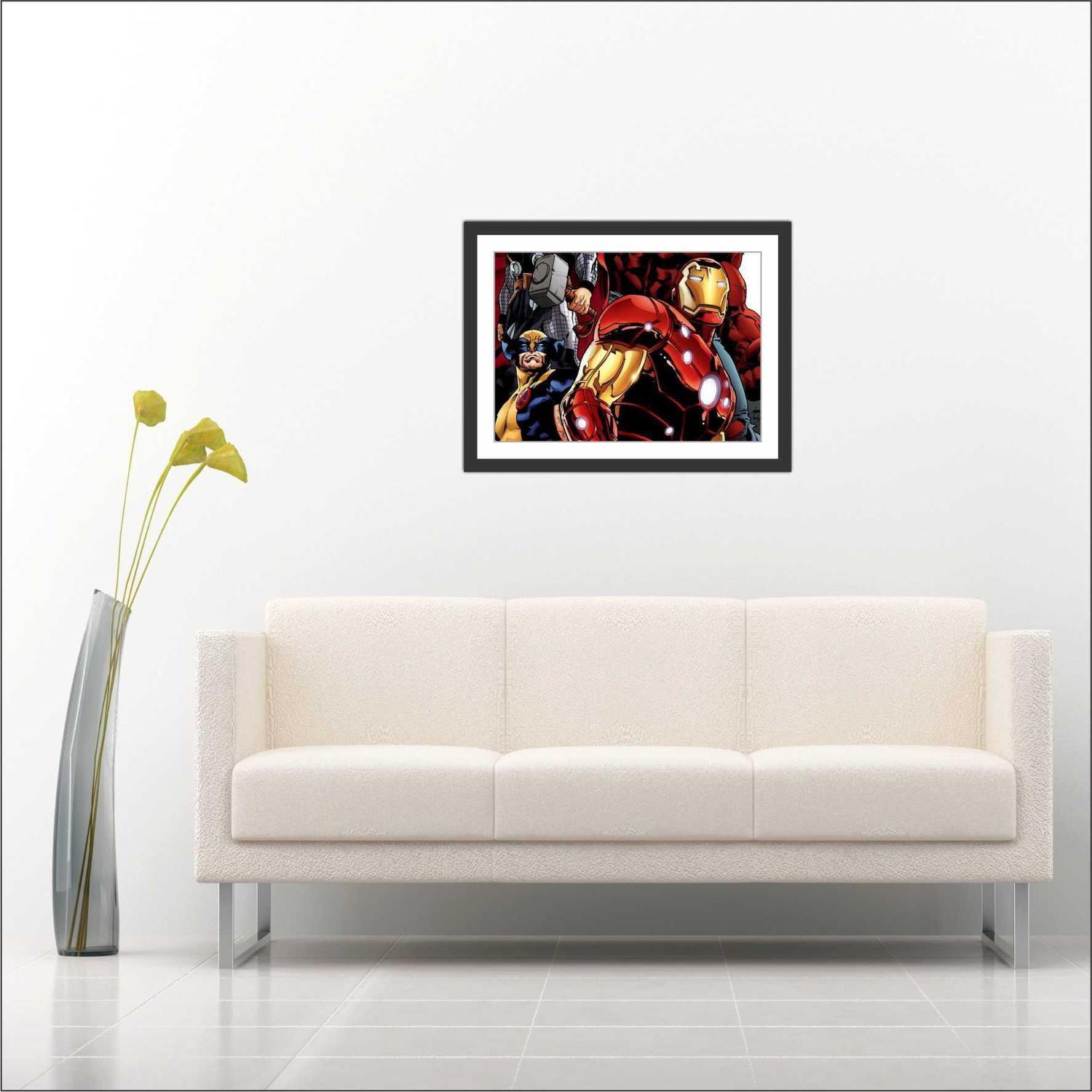 Quadro Decorativo Super Heróis Homem De Ferro Decorações Com Moldura ...