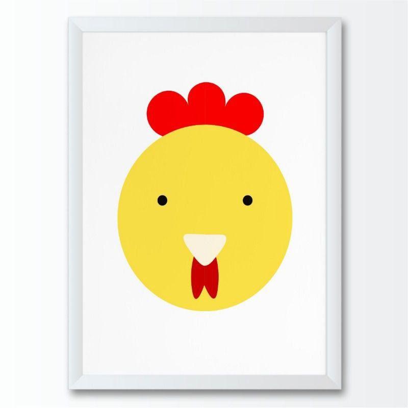 Quadro Infantil Bebe Desenho Frango Amarelo Conspecto Quadro Decorativo Magazine Luiza