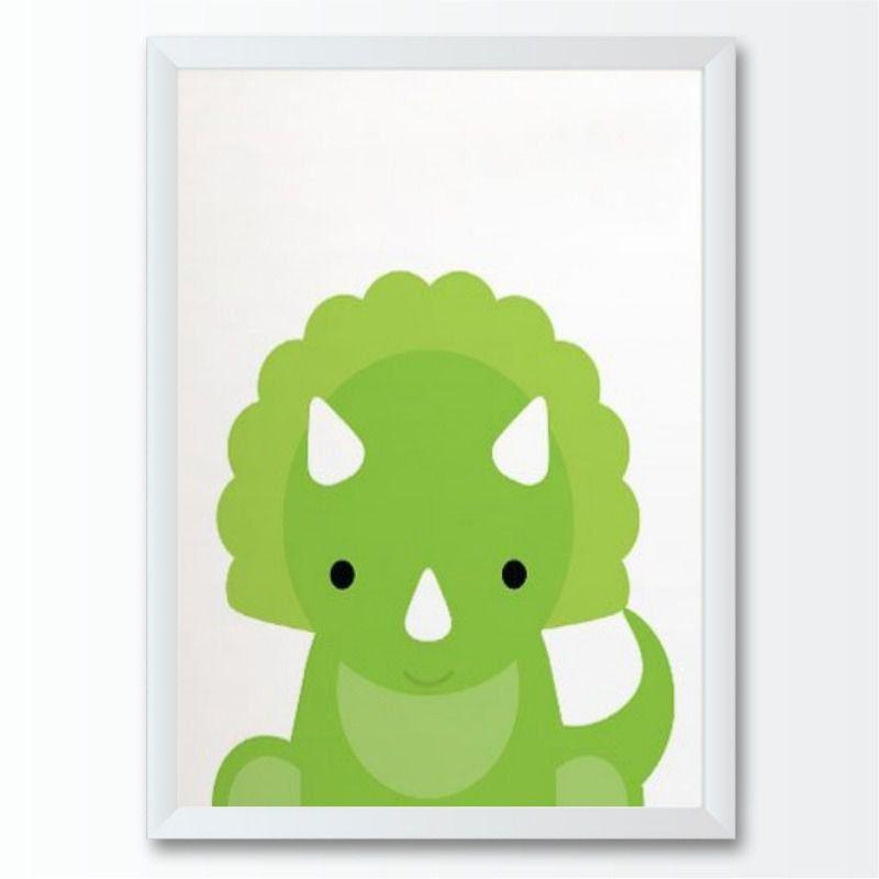 Quadro Infantil Desenho Filhote Dinossauro Verde Dino Bebe Conspecto Quadro Decorativo Magazine Luiza