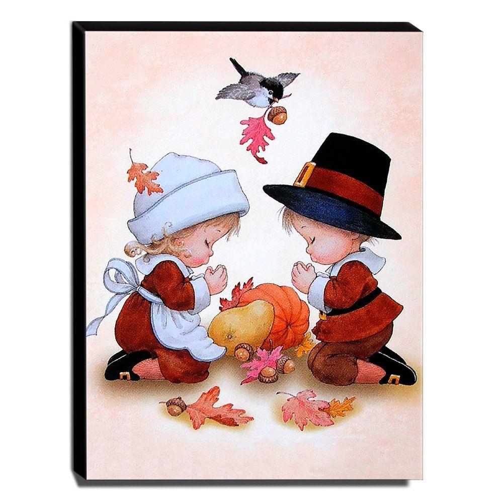 Quadro Infantil Vintage Menino E Menina Rezando Canvas 40x30cm Inf507 Lubrano Decor Quadro Decorativo Magazine Luiza