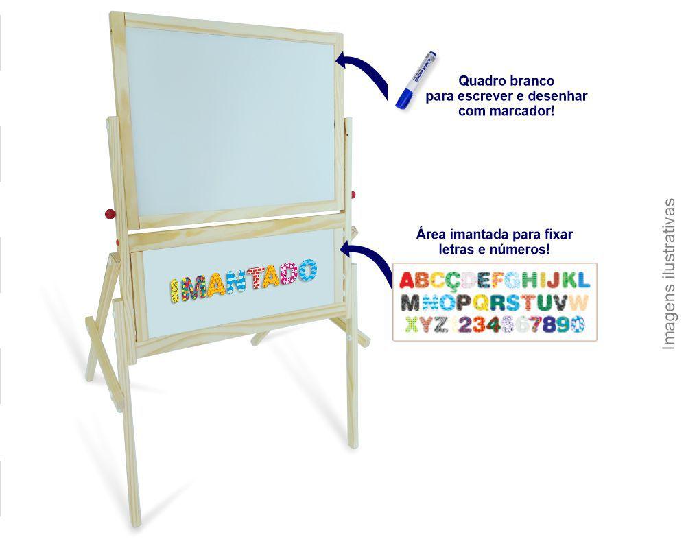 Quadro lousa infantil magnetico educativo carimbras Clearance
