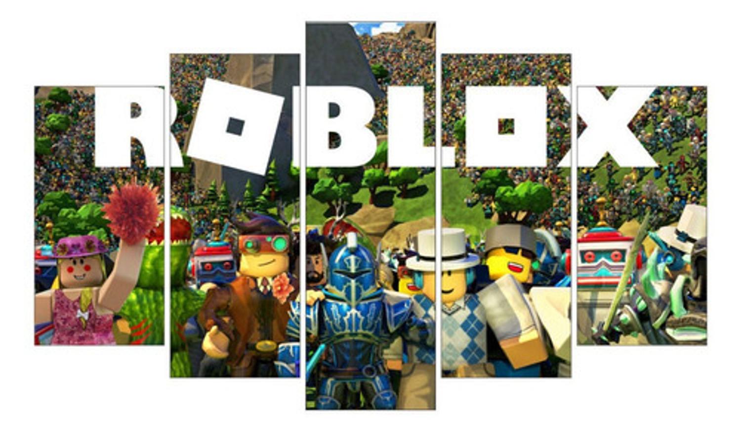 Quadro Mosaico Gamer 5 Pecas Mdf Game Roblox Video Game Neyrad Quadro Decorativo Magazine Luiza - escapando da onda gigante roblox jogo no games