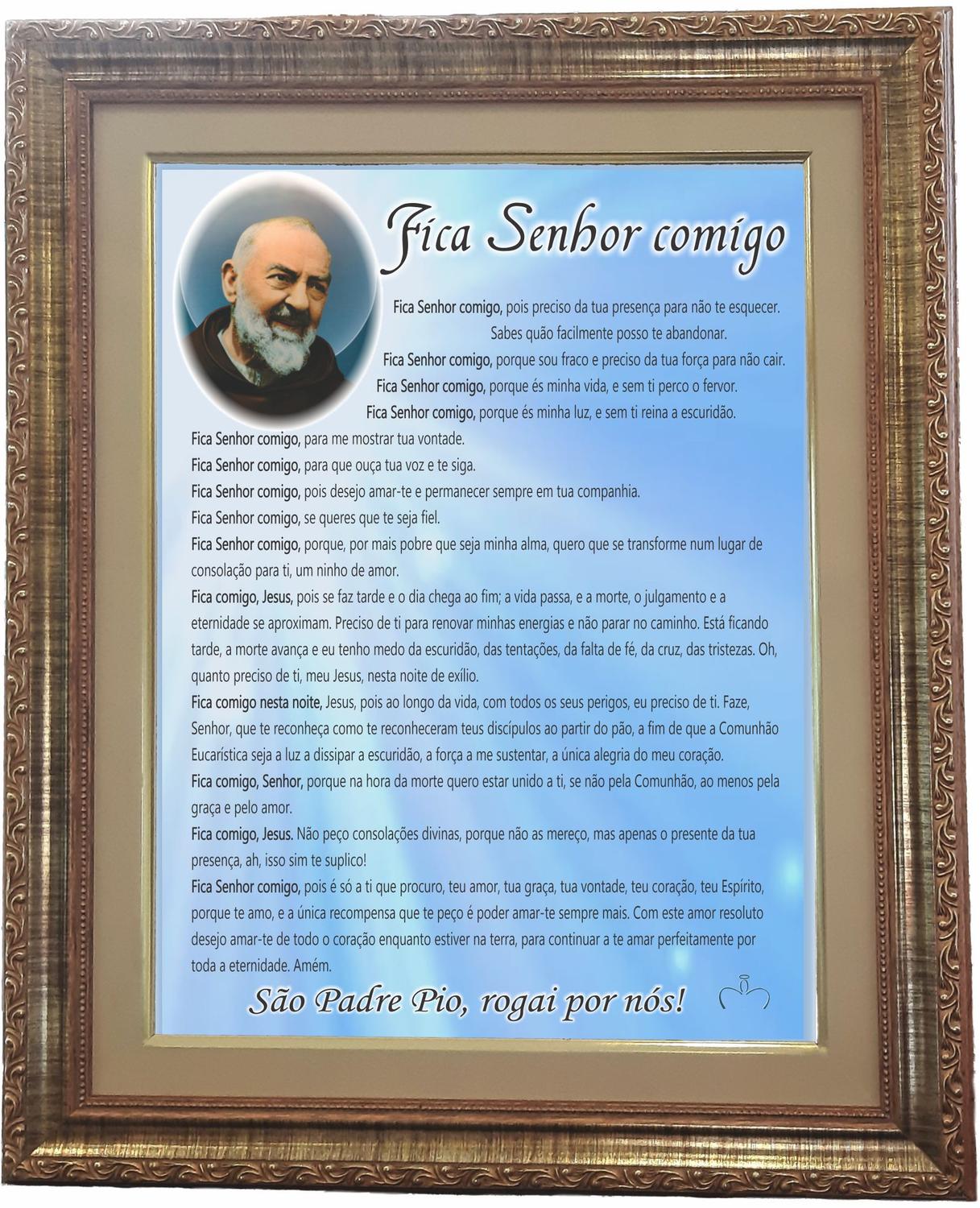 Oração Fica Senhor Comigo - Padre Pio de Pietrelcina