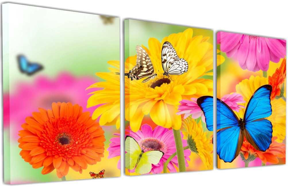Quadro Tela Gigante Flores Borboletas Paisagem Natureza Canvas Tecido Vital Quadros Quadro Canvas Magazine Luiza