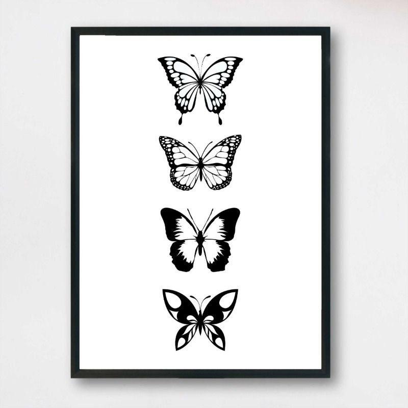 Quadros Decorativo Preto E Branco Borboletas Conspecto Quadro Decorativo Magazine Luiza