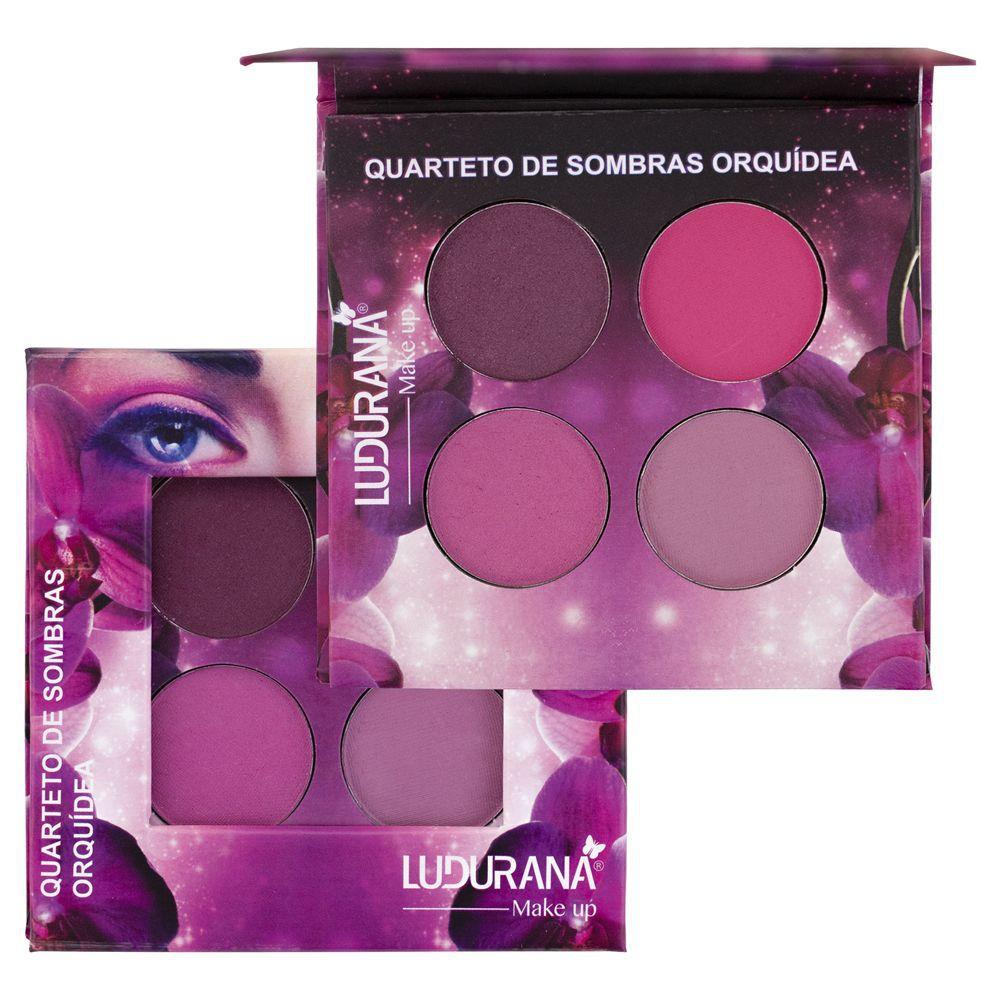 Quarteto de sombras matte Orquídea, alta pigmentação - Ludurana - Ludurana  Makeup - Maquiagem para Olhos - Magazine Luiza