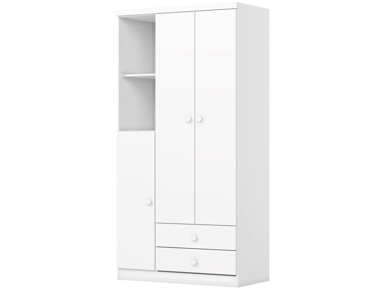 Quarto de Bebê Completo com Berço Cômoda e Guarda-roupa Henn Bala de Menta Branco