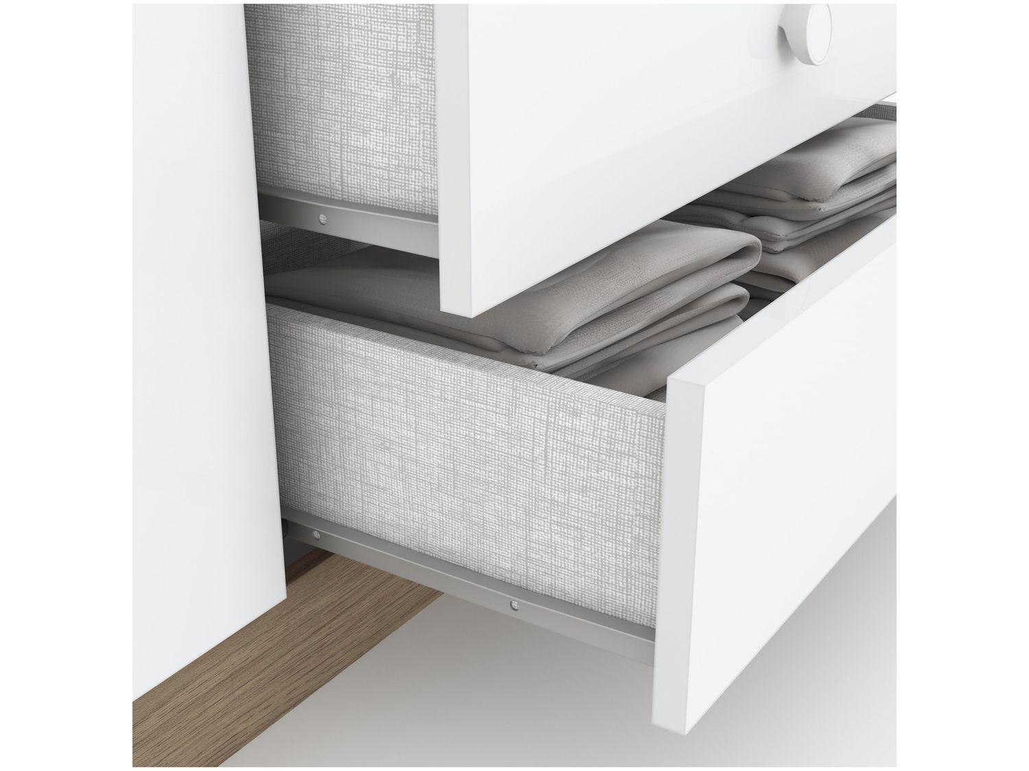 Quarto de Bebê Completo com Berço Cômoda e Guarda-roupa Henn Bala de Menta Rústico e Branco