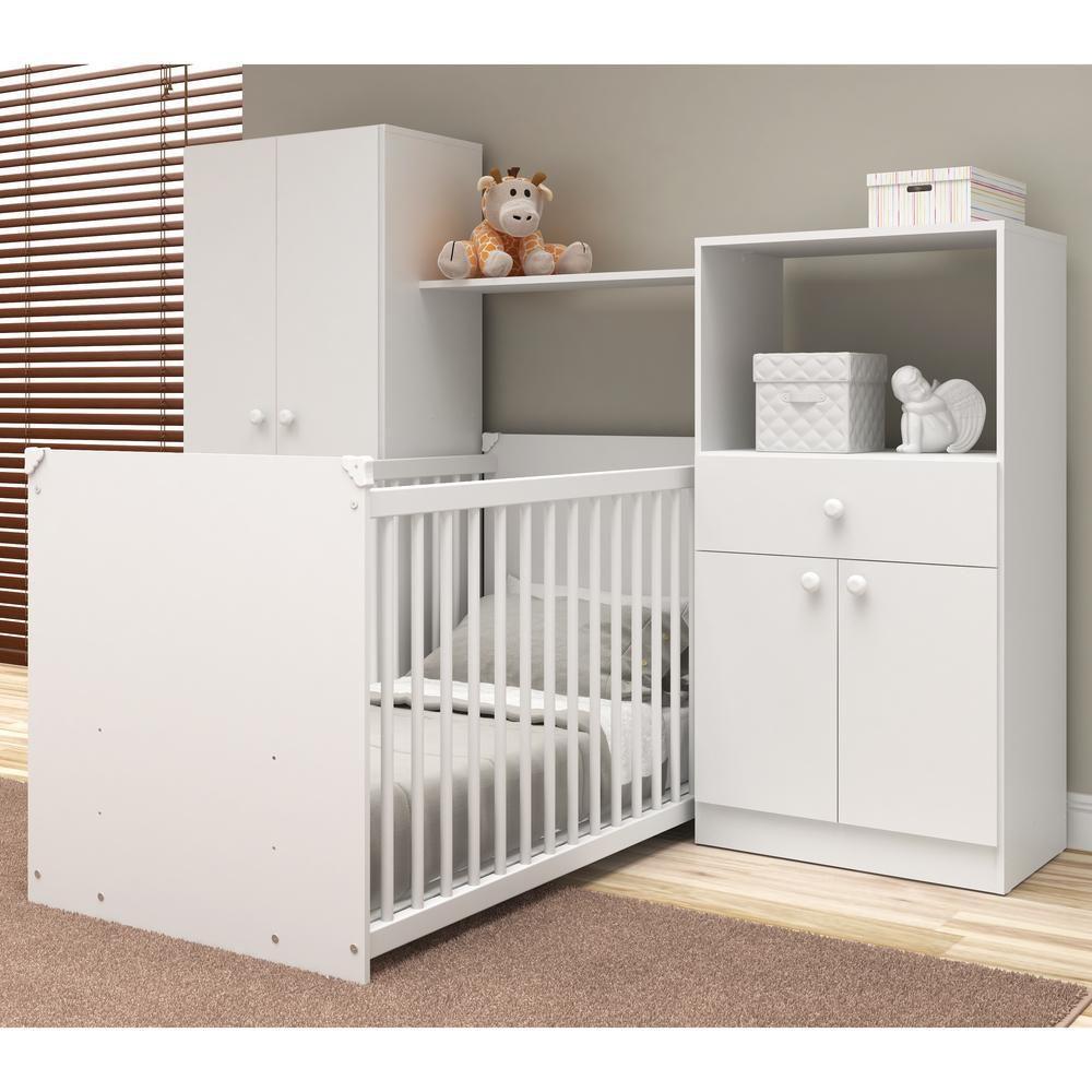 Quarto de Bebê Completo com Berço Guarda-roupa e Cômoda Multimóveis ...