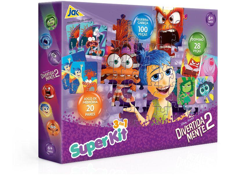 Quebra-cabeça 100 Peças Super Kit Divertidamente 2