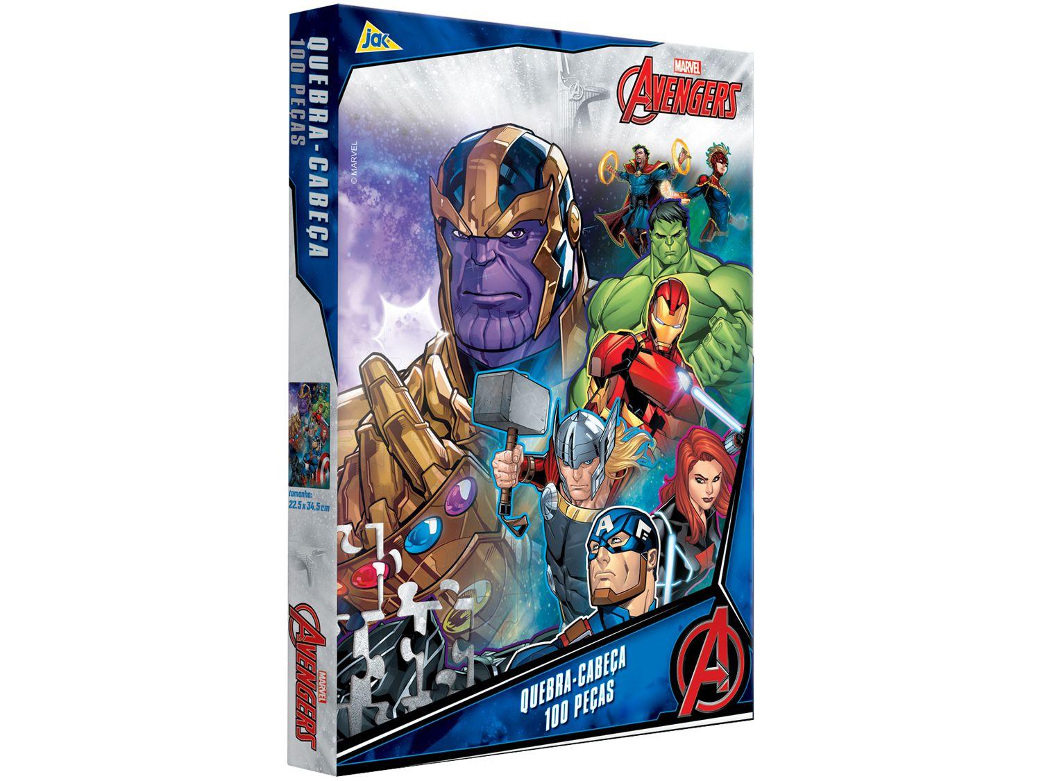 Conjunto De Jogos - Quebra - Cabeça, Jogo da Memória e Dominó - Disney -  Marvel - Avengers - Toyster